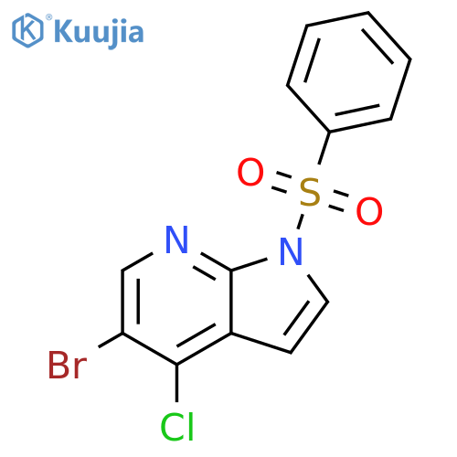 1-(benzenesulfonyl)-5-bromo-4-chloro-1H-pyrrolo[2,3-b]pyridine structure