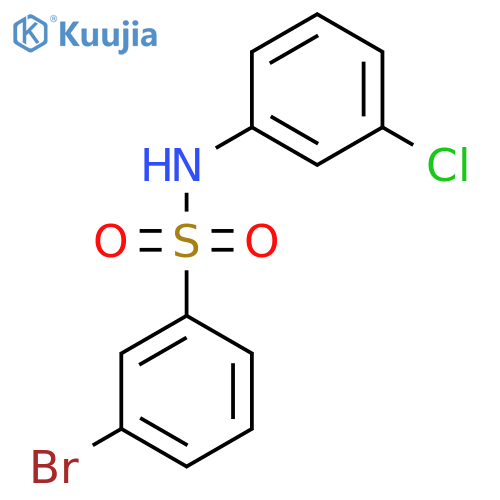 3-bromo-N-(3-chlorophenyl)benzenesulfonamide structure
