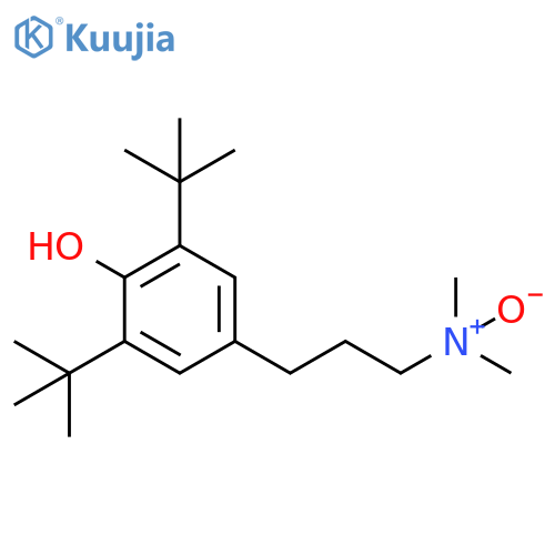 Phenol, 2,6-bis(1,1-dimethylethyl)-4-[3-(dimethyloxidoamino)propyl]- structure