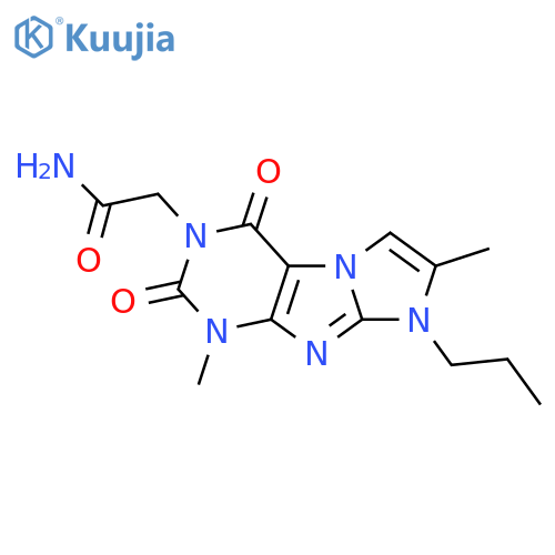 2-{1,7-dimethyl-2,4-dioxo-8-propyl-1H,2H,3H,4H,8H-imidazo1,2-gpurin-3-yl}acetamide structure