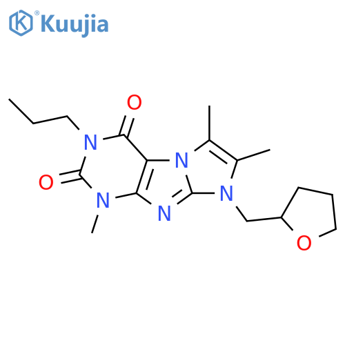 1,6,7-trimethyl-8-(oxolan-2-yl)methyl-3-propyl-1H,2H,3H,4H,8H-imidazo1,2-gpurine-2,4-dione structure