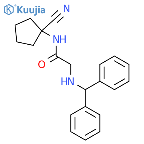 N-(1-cyanocyclopentyl)-2-[(diphenylmethyl)amino]acetamide structure