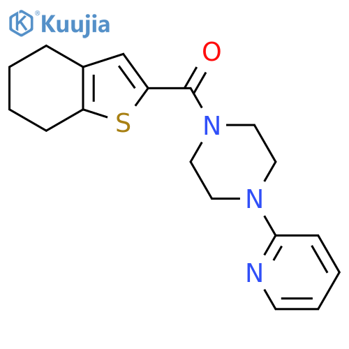 1-(Pyridin-2-yl)-4-(4,5,6,7-tetrahydro-1-benzothiophene-2-carbonyl)piperazine structure