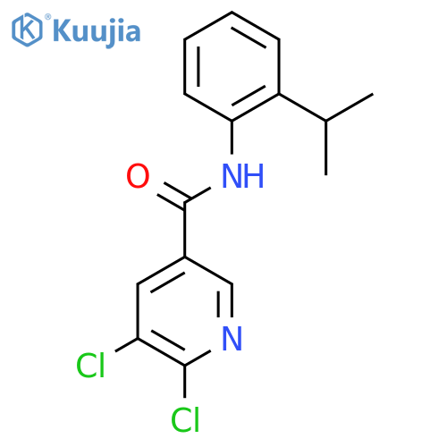 5,6-dichloro-N-2-(propan-2-yl)phenylpyridine-3-carboxamide structure