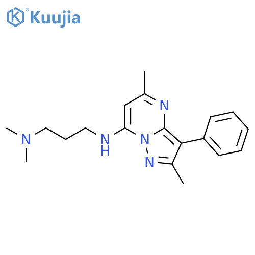 N-3-(dimethylamino)propyl-2,5-dimethyl-3-phenylpyrazolo1,5-apyrimidin-7-amine structure