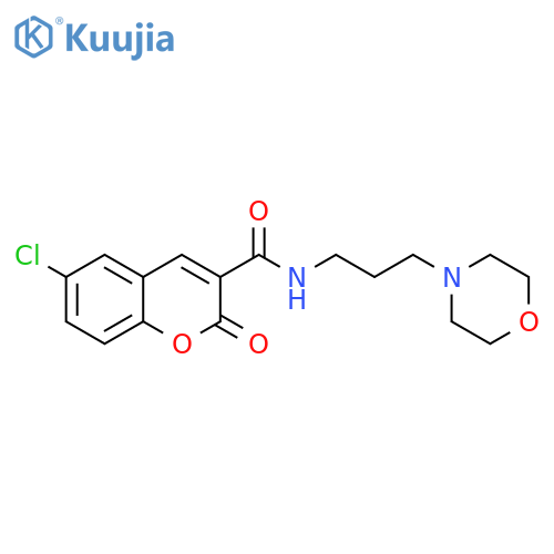 6-chloro-N-3-(morpholin-4-yl)propyl-2-oxo-2H-chromene-3-carboxamide structure