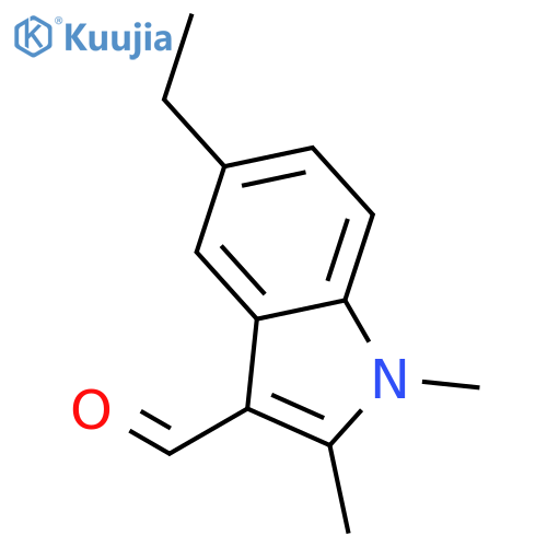 5-Ethyl-1,2-dimethyl-1H-indole-3-carbaldehyde structure
