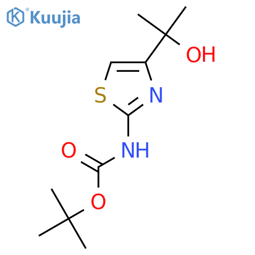 tert-Butyl (4-(2-hydroxypropan-2-yl)thiazol-2-yl)carbamate structure