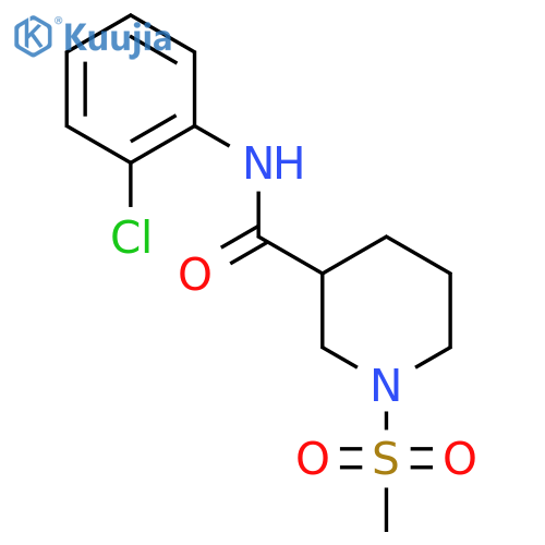N-(2-chlorophenyl)-1-methanesulfonylpiperidine-3-carboxamide structure