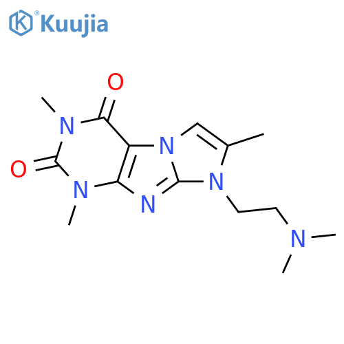 8-2-(dimethylamino)ethyl-1,3,7-trimethyl-1H,2H,3H,4H,8H-imidazo1,2-gpurine-2,4-dione structure
