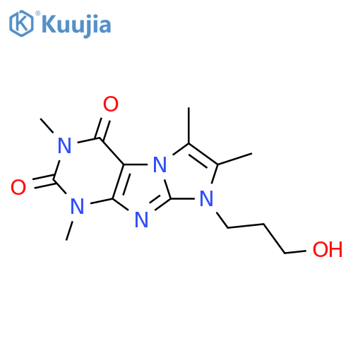 8-(3-hydroxypropyl)-1,3,6,7-tetramethyl-1H,2H,3H,4H,8H-imidazo1,2-gpurine-2,4-dione structure