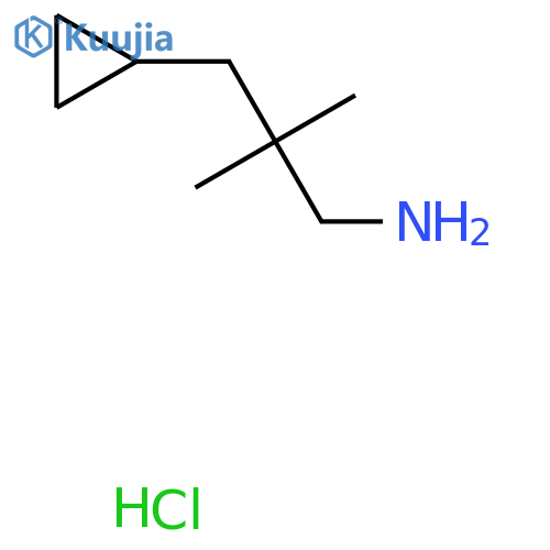 3-Cyclopropyl-2,2-dimethylpropan-1-amine hydrochloride structure
