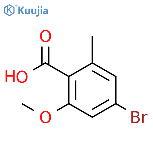 4-bromo-2-methoxy-6-methyl-benzoic acid structure