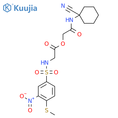 [(1-Cyanocyclohexyl)carbamoyl]methyl 2-[4-(methylsulfanyl)-3-nitrobenzenesulfonamido]acetate structure