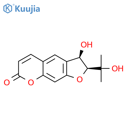 7H-Furo[3,2-g][1]benzopyran-7-one, 2,3-dihydro-3-hydroxy-2-(1-hydroxy-1-methylethyl)-, (2S,3R)- structure