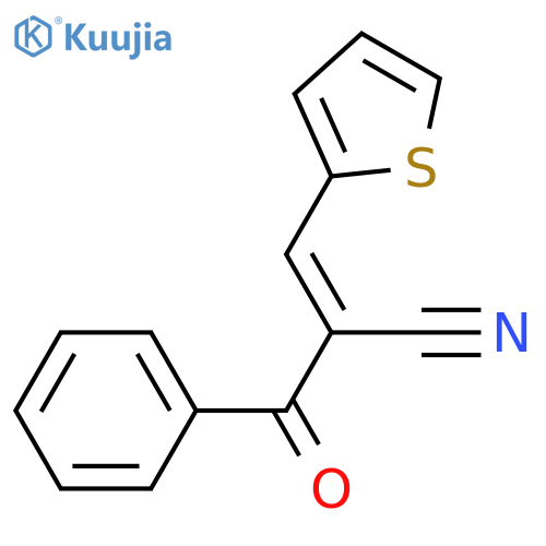 (E)-2-benzoyl-3-thiophen-2-ylprop-2-enenitrile structure