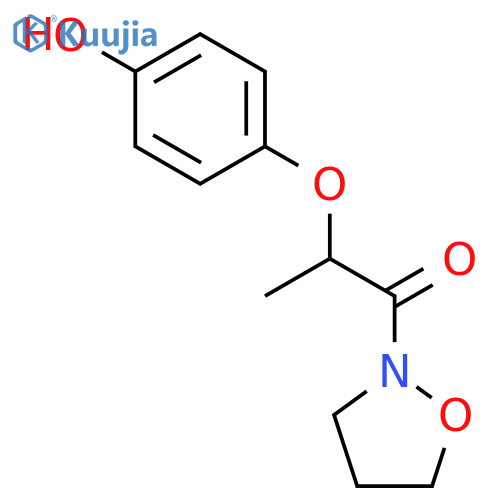 Isoxazolidine, 2-[2-(4-hydroxyphenoxy)-1-oxopropyl]- structure