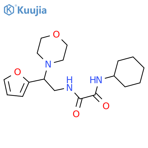 N'-cyclohexyl-N-2-(furan-2-yl)-2-(morpholin-4-yl)ethylethanediamide structure