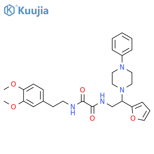 N'-2-(3,4-dimethoxyphenyl)ethyl-N-2-(furan-2-yl)-2-(4-phenylpiperazin-1-yl)ethylethanediamide structure