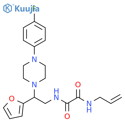 N'-{2-4-(4-fluorophenyl)piperazin-1-yl-2-(furan-2-yl)ethyl}-N-(prop-2-en-1-yl)ethanediamide structure