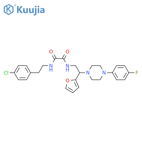 N'-2-(4-chlorophenyl)ethyl-N-{2-4-(4-fluorophenyl)piperazin-1-yl-2-(furan-2-yl)ethyl}ethanediamide structure