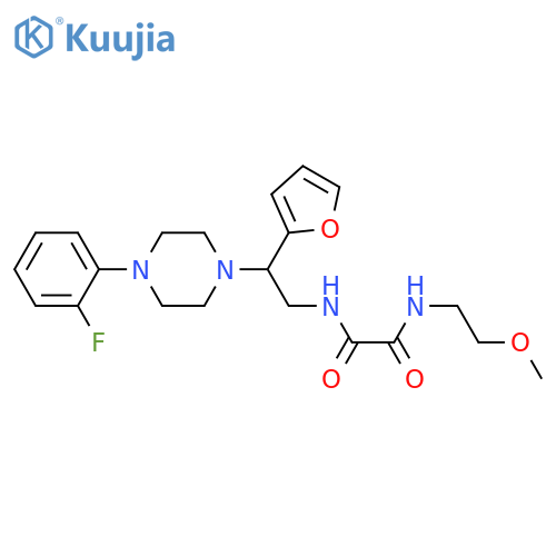 N'-{2-4-(2-fluorophenyl)piperazin-1-yl-2-(furan-2-yl)ethyl}-N-(2-methoxyethyl)ethanediamide structure