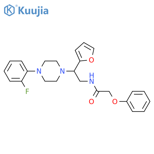 N-{2-4-(2-fluorophenyl)piperazin-1-yl-2-(furan-2-yl)ethyl}-2-phenoxyacetamide structure