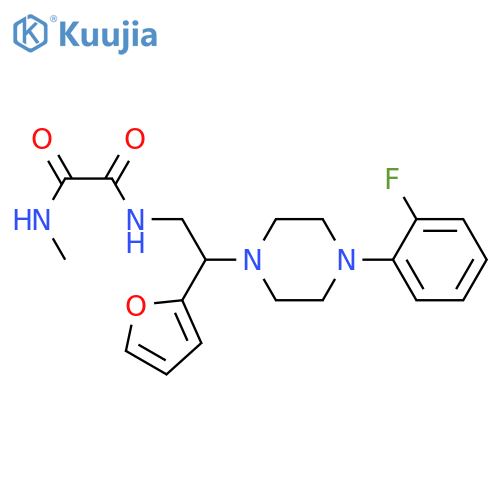 N'-{2-4-(2-fluorophenyl)piperazin-1-yl-2-(furan-2-yl)ethyl}-N-methylethanediamide structure