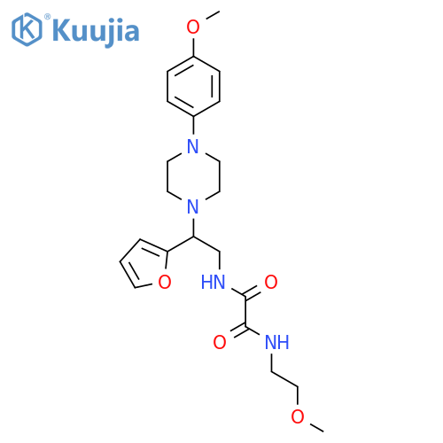 N'-2-(furan-2-yl)-2-4-(4-methoxyphenyl)piperazin-1-ylethyl-N-(2-methoxyethyl)ethanediamide structure