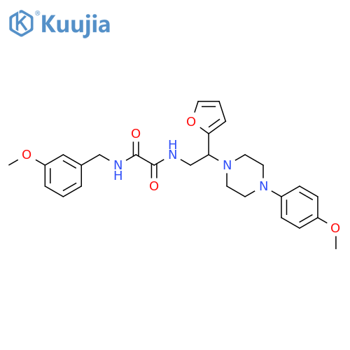 N-2-(furan-2-yl)-2-4-(4-methoxyphenyl)piperazin-1-ylethyl-N'-(3-methoxyphenyl)methylethanediamide structure