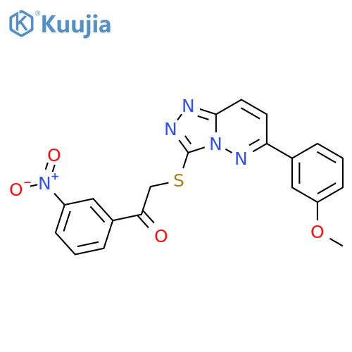 2-{6-(3-methoxyphenyl)-1,2,4triazolo4,3-bpyridazin-3-ylsulfanyl}-1-(3-nitrophenyl)ethan-1-one structure