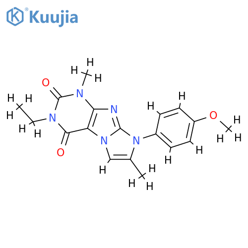 3-ethyl-8-(4-methoxyphenyl)-1,7-dimethyl-1H,2H,3H,4H,8H-imidazo1,2-gpurine-2,4-dione structure
