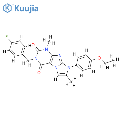 8-(4-ethoxyphenyl)-3-(4-fluorophenyl)methyl-1,7-dimethyl-1H,2H,3H,4H,8H-imidazo1,2-gpurine-2,4-dione structure