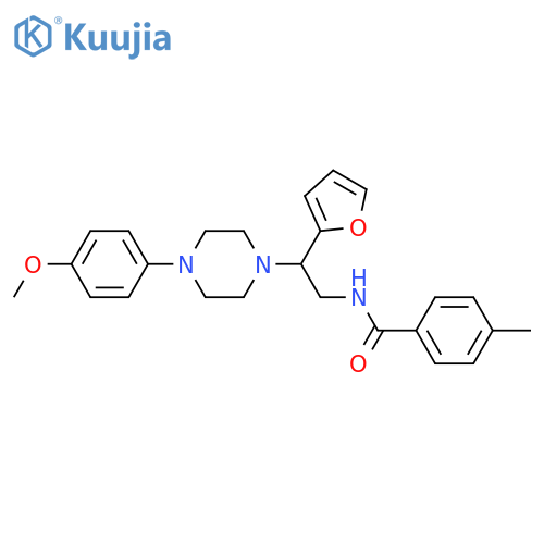 N-2-(furan-2-yl)-2-4-(4-methoxyphenyl)piperazin-1-ylethyl-4-methylbenzamide structure