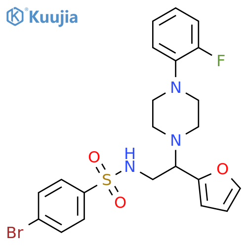 4-bromo-N-{2-4-(2-fluorophenyl)piperazin-1-yl-2-(furan-2-yl)ethyl}benzene-1-sulfonamide structure