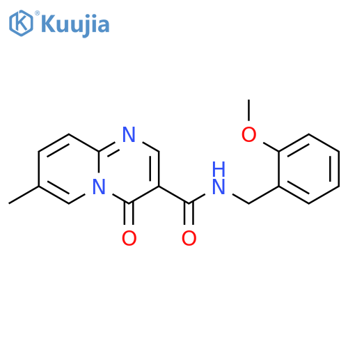 N-(2-methoxyphenyl)methyl-7-methyl-4-oxo-4H-pyrido1,2-apyrimidine-3-carboxamide structure