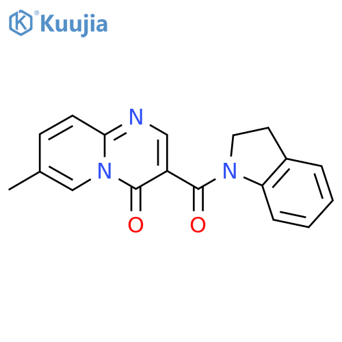 3-(2,3-dihydro-1H-indole-1-carbonyl)-7-methyl-4H-pyrido1,2-apyrimidin-4-one structure