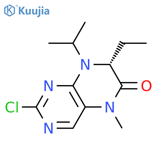 (7R)-2-chloro-7-ethyl-5-methyl-8-(propan-2-yl)-5,6,7,8-tetrahydropteridin-6-one structure