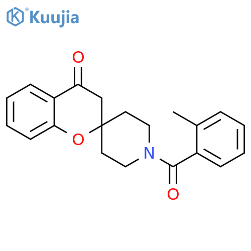 1'-(2-methylbenzoyl)-3,4-dihydrospiro1-benzopyran-2,4'-piperidine-4-one structure