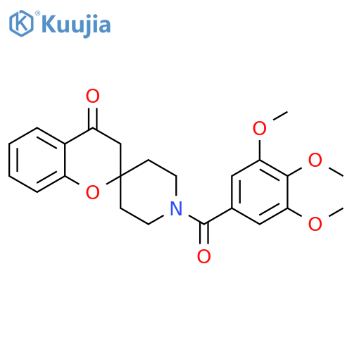 1'-(3,4,5-trimethoxybenzoyl)-3,4-dihydrospiro1-benzopyran-2,4'-piperidine-4-one structure