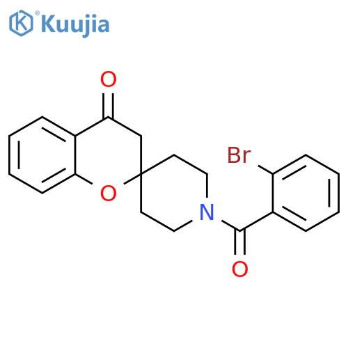 1'-(2-bromobenzoyl)-3,4-dihydrospiro1-benzopyran-2,4'-piperidine-4-one structure