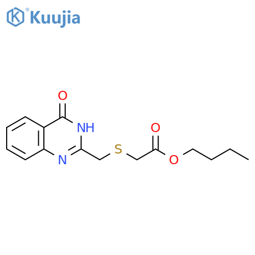 butyl 2-{(4-oxo-3,4-dihydroquinazolin-2-yl)methylsulfanyl}acetate structure