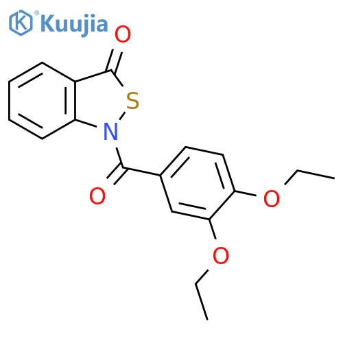 1-(3,4-diethoxybenzoyl)-1,3-dihydro-2,1-benzothiazol-3-one structure