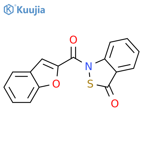 1-(1-benzofuran-2-carbonyl)-1,3-dihydro-2,1-benzothiazol-3-one structure