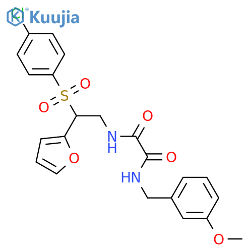 N-2-(4-chlorobenzenesulfonyl)-2-(furan-2-yl)ethyl-N'-(3-methoxyphenyl)methylethanediamide structure