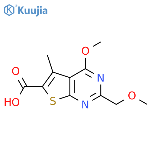 4-Methoxy-2-(methoxymethyl)-5-methylthieno2,3-dpyrimidine-6-carboxylic Acid structure