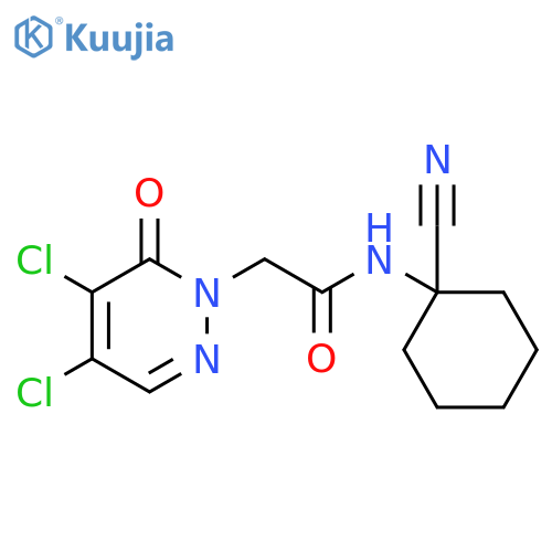 1(6H)-Pyridazineacetamide, 4,5-dichloro-N-(1-cyanocyclohexyl)-6-oxo- structure