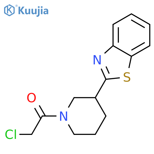 1-3-(1,3-benzothiazol-2-yl)piperidin-1-yl-2-chloroethan-1-one structure