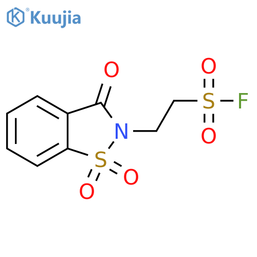 2-(1,1,3-Trioxo-2,3-dihydro-1,2-benzothiazol-2-yl)ethane-1-sulfonyl Fluoride structure