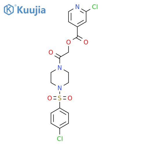 2-[4-(4-Chlorobenzenesulfonyl)piperazin-1-YL]-2-oxoethyl 2-chloropyridine-4-carboxylate structure